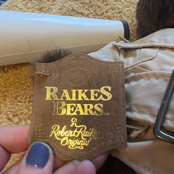 Raikes Bear Cecil Applause Director Carved Wooden Face Plush Stuffed LE - Picture 3 of 15